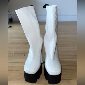 Lamoda White Platform Boots